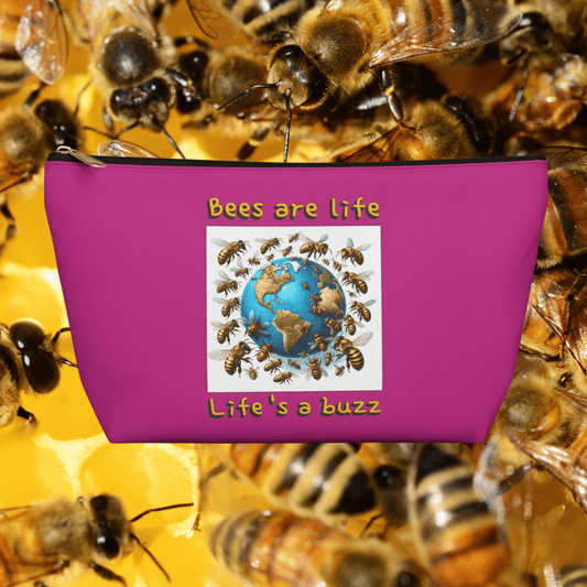 Bees are life beeasone beautiful pink accessories / cosmetics pouch