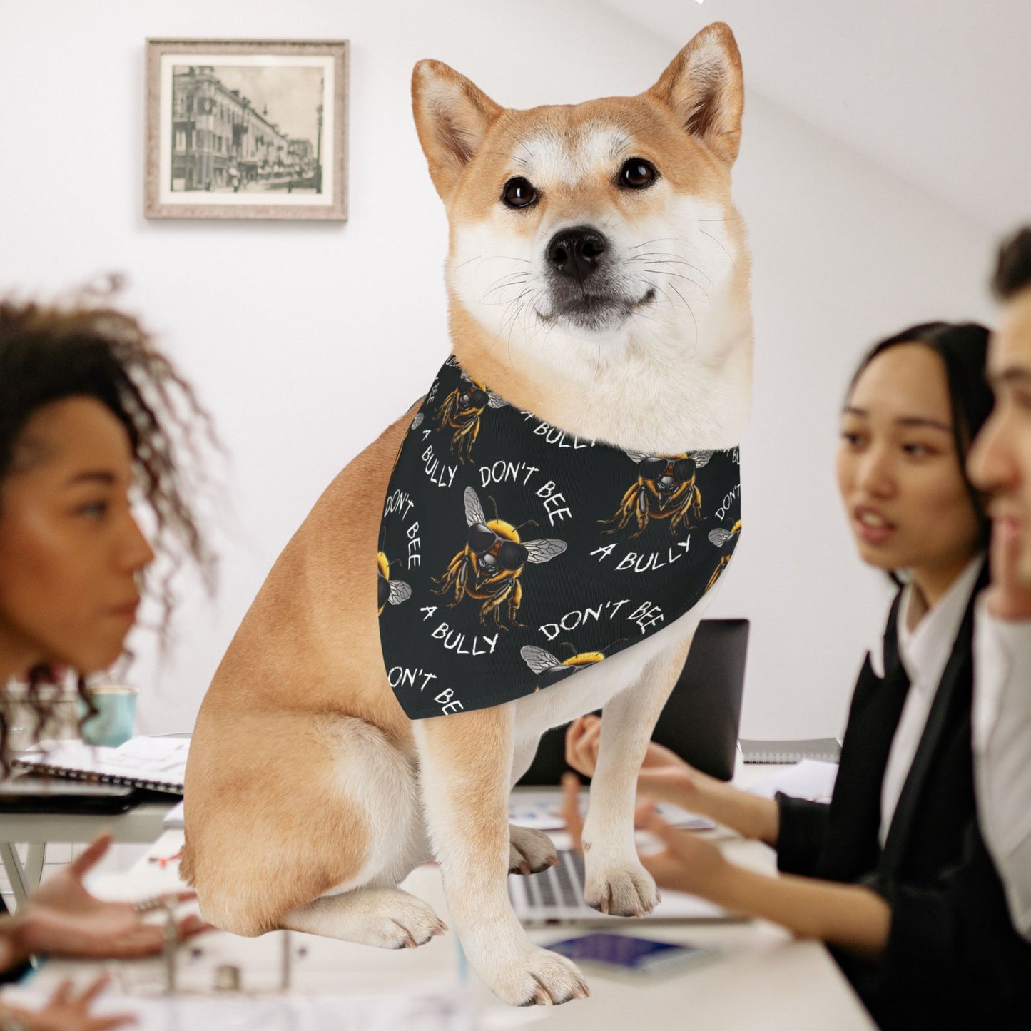 Don't bee a bully bandana collar (NB Dog not included :)