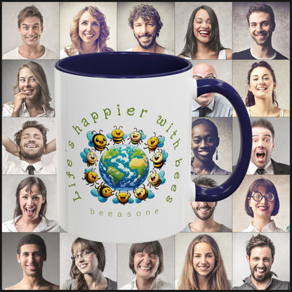 Life's Happier beeasone Hot Chocolate or Coffee Mug 11oz (325mls) or 15oz (443mls)