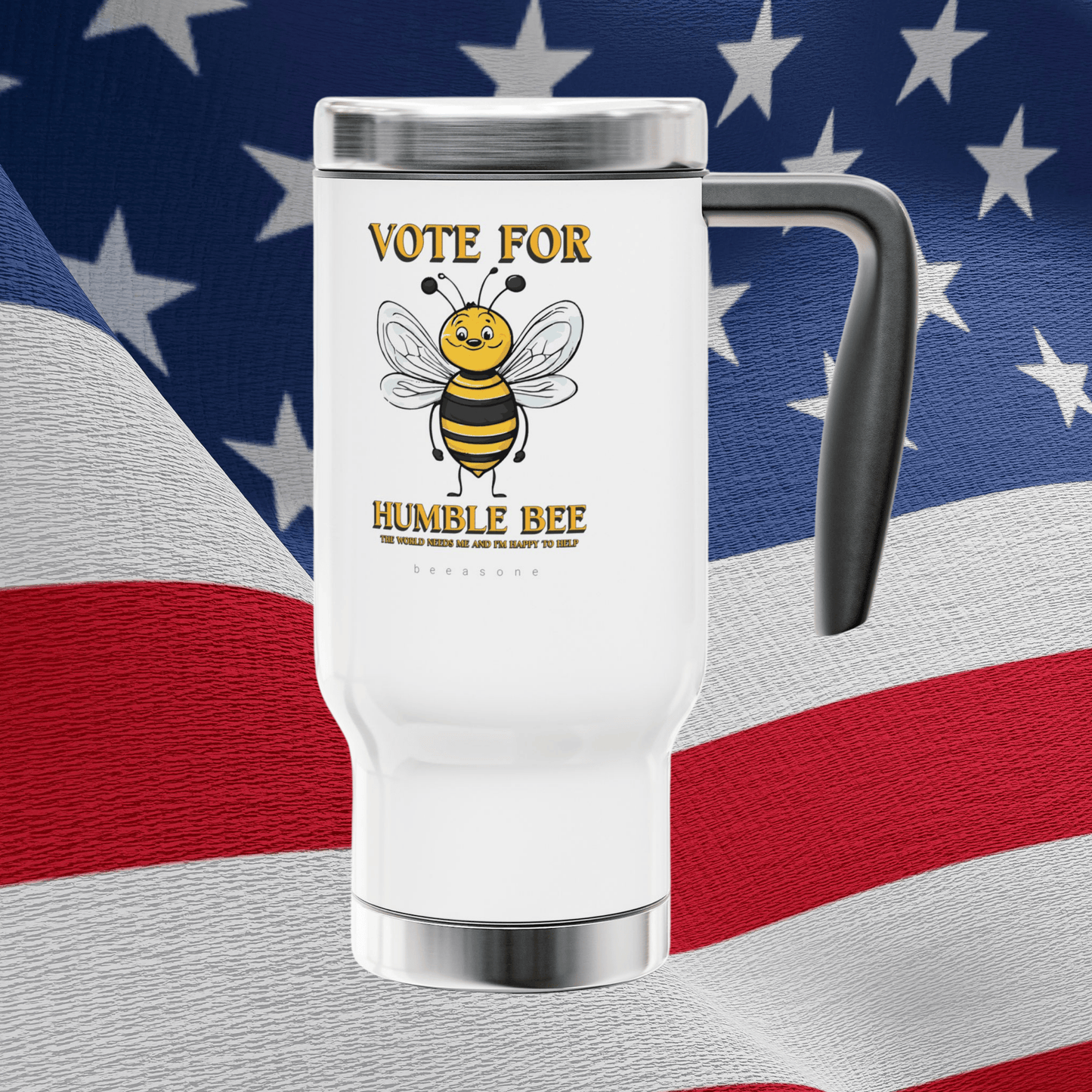 Make your vote count at least once and for Humble Bee, who is a very very nice bee. We wish HB a terrific campaign and to celebrate, we have released a special travel mug, which is more of a showpiece and too good to drink out of, and is available from beeasone.com.