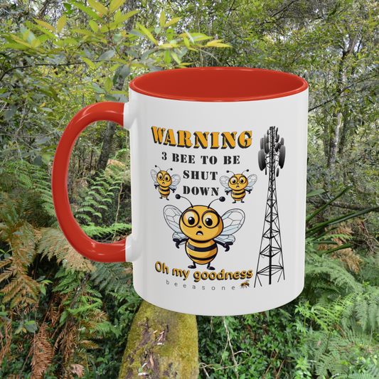 Warning 3 Bee shutdown mug perfect gift from beeasone.com